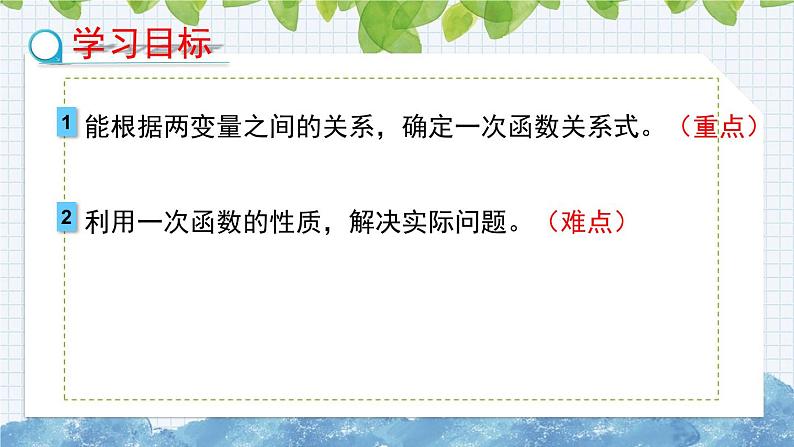 10.6一次函数的应用 课件  2024-2025学年青岛版八年级数学下册第2页