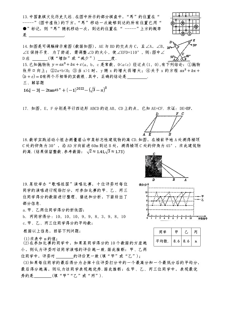 2025年湖北省十堰市实验中学九年级中考数学模拟考试(二)第2页