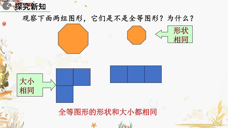 北师大版2024数学七年级下册 第4章  4.2 图形的全等 PPT课件第8页