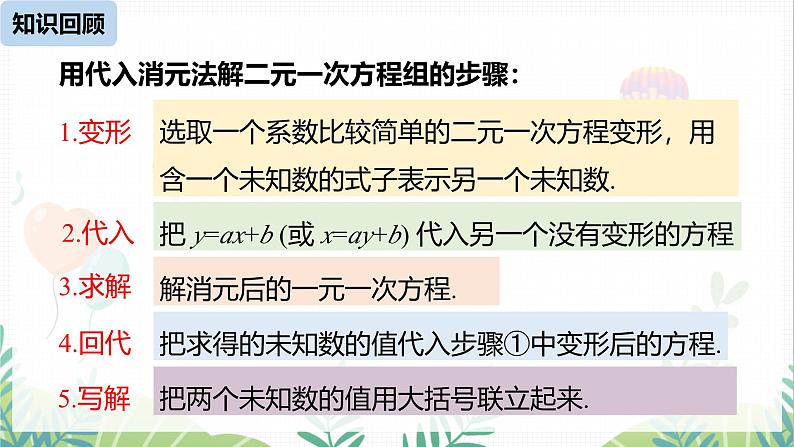 人教版2024数学七年级下册 第10章 10.2消元——解二元一次方程组课时2 PPT课件第2页