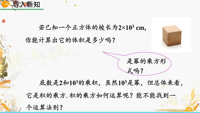 北师大版2024数学七年级下册 第1章  1.2 幂的乘方与积的乘方（第2课时） PPT课件第2页