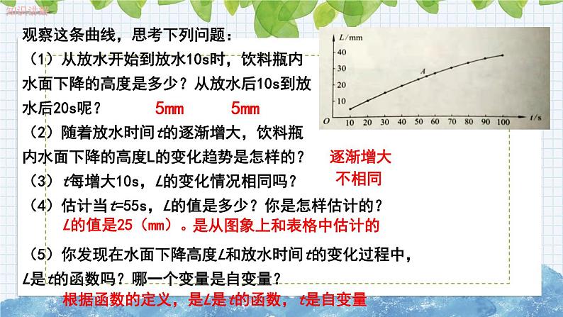 10.1函数的图象（第1课时　认识函数图象）课件  2024-2025学年青岛版八年级数学下册第8页