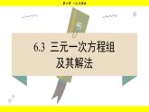 華師大版（2024）數(shù)學(xué)七年級下冊 6.3 三元一次方程組及其解法 （課件）