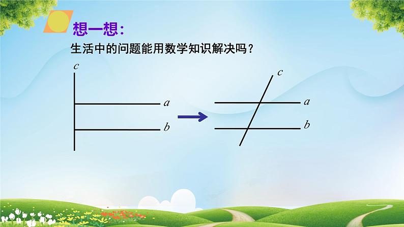 2.2第1课时  利用同位角判定两条直线平行课件 北师大版（2024）七年级数学下册第3页