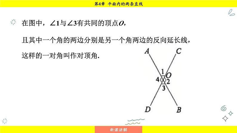 湘教版（2024）数学七年级下册 4.1.2 相交直线所成的角（课件）第6页