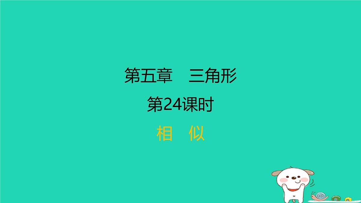 福建省2024中考数学1教材梳理篇第五章三角形第24课时相似课后练本课件第1页