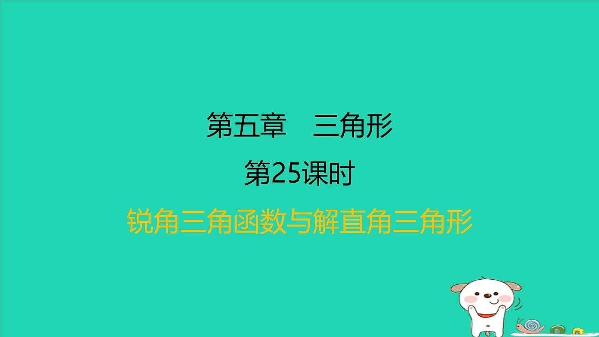 福建省2024中考数学1教材梳理篇第五章三角形课后练本课件第1页