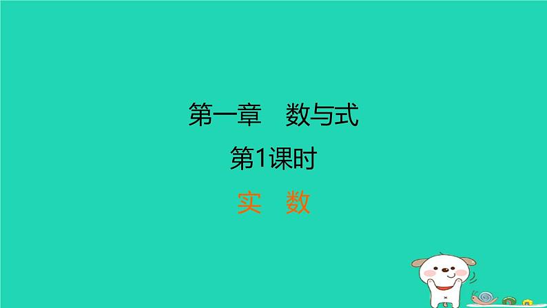 福建省2024中考数学1教材梳理篇第一章数与式第1课时实数课后练本课件第1页