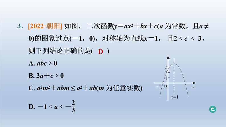 辽宁省2024中考数学第三部分函数第13课时二次函数的图象与性质课件第4页