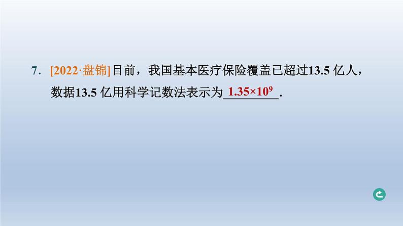 辽宁省2024中考数学第一部分数与式第1课时实数的相关概念课件第8页