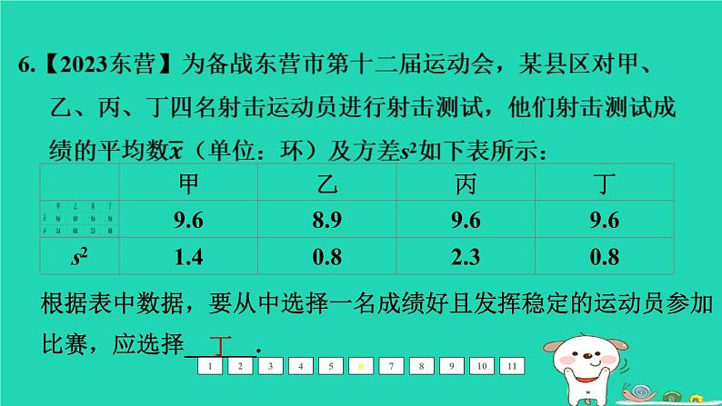 福建省2024中考数学1教材梳理篇第四章统计与概率第17课时数据的收集整理分析课后练本课件第7页