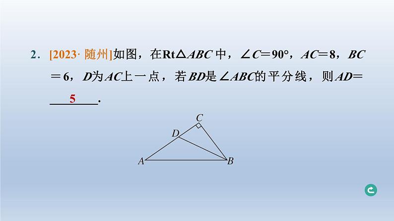 湖北省2024中考数学第五部分图形的变化第24课时全等三角形课件第3页