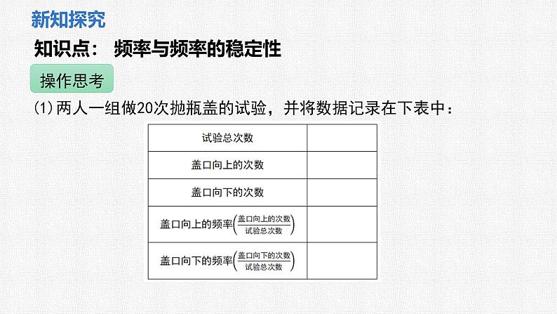 3.2 第1课时 频率的稳定性 课件2024-2025学年北师大版数学七年级下册第4页