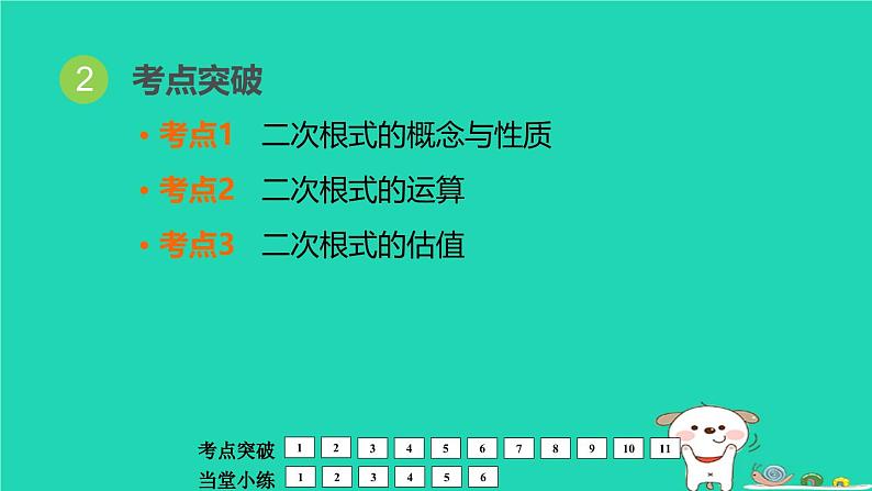 福建省2024中考数学1教材梳理篇第1章数与式二次根式课堂讲本课件第3页