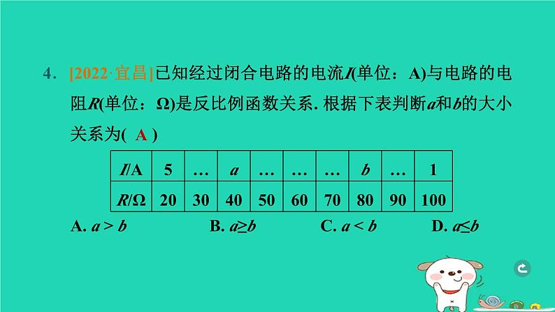 湖北省2024中考数学时反比例函数课件第5页