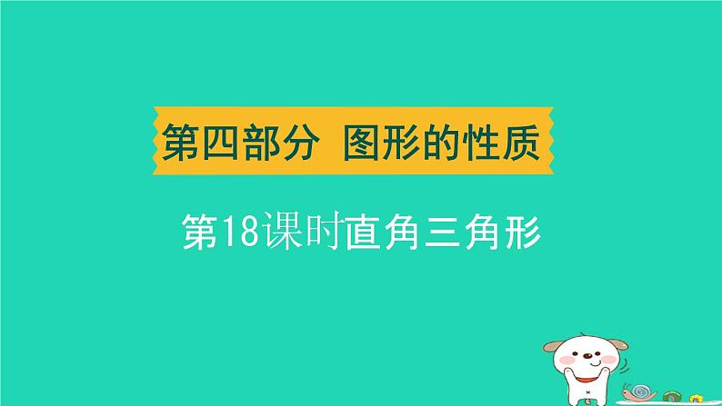 湖北省2024中考数学直角三角形课件第1页