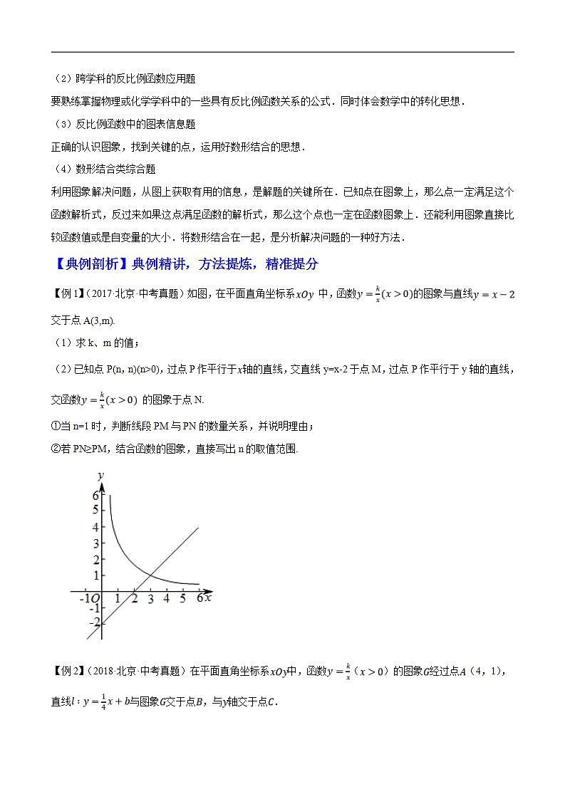 （北京专用）中考数学二轮复习重难题型培优训练专题12反比例函数的图象与性质综合问题（原卷版）第2页
