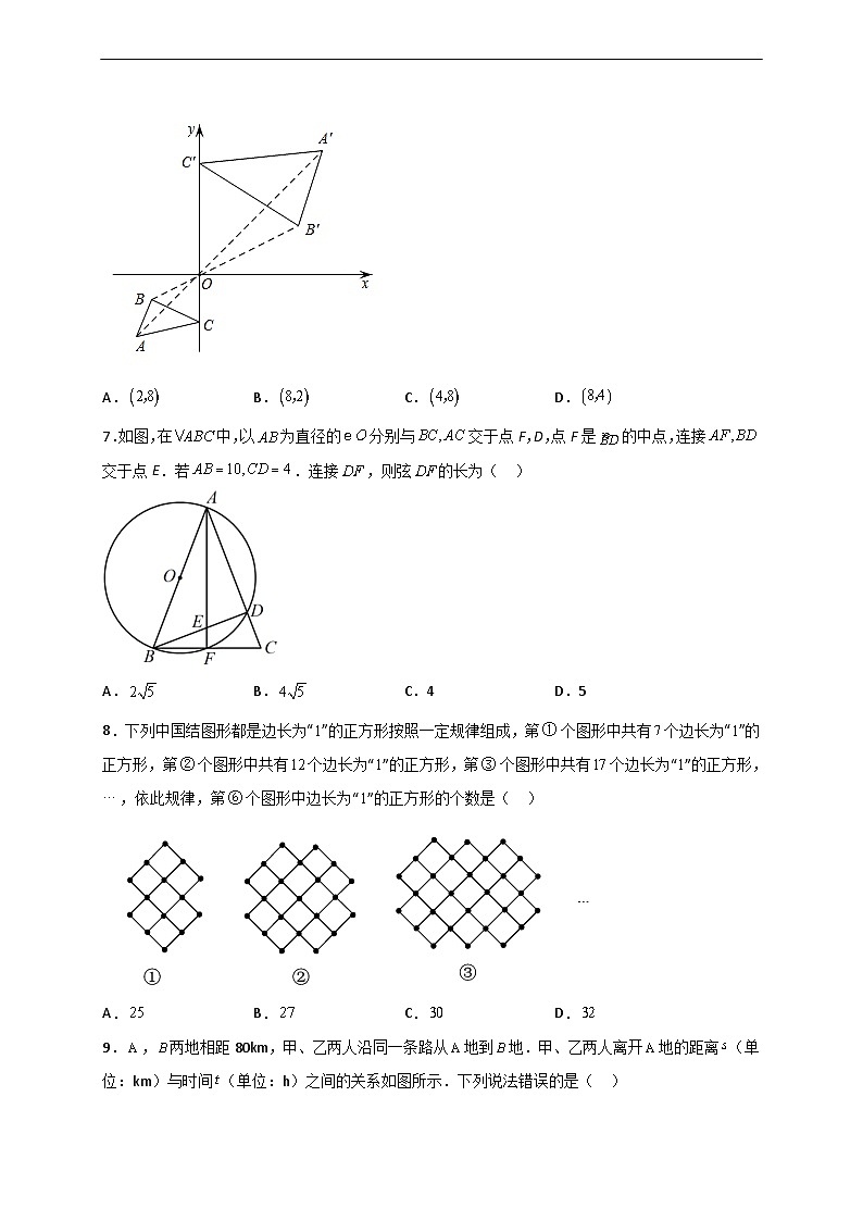 （重庆专用）中考数学考前冲刺模拟卷06（原卷版）第2页