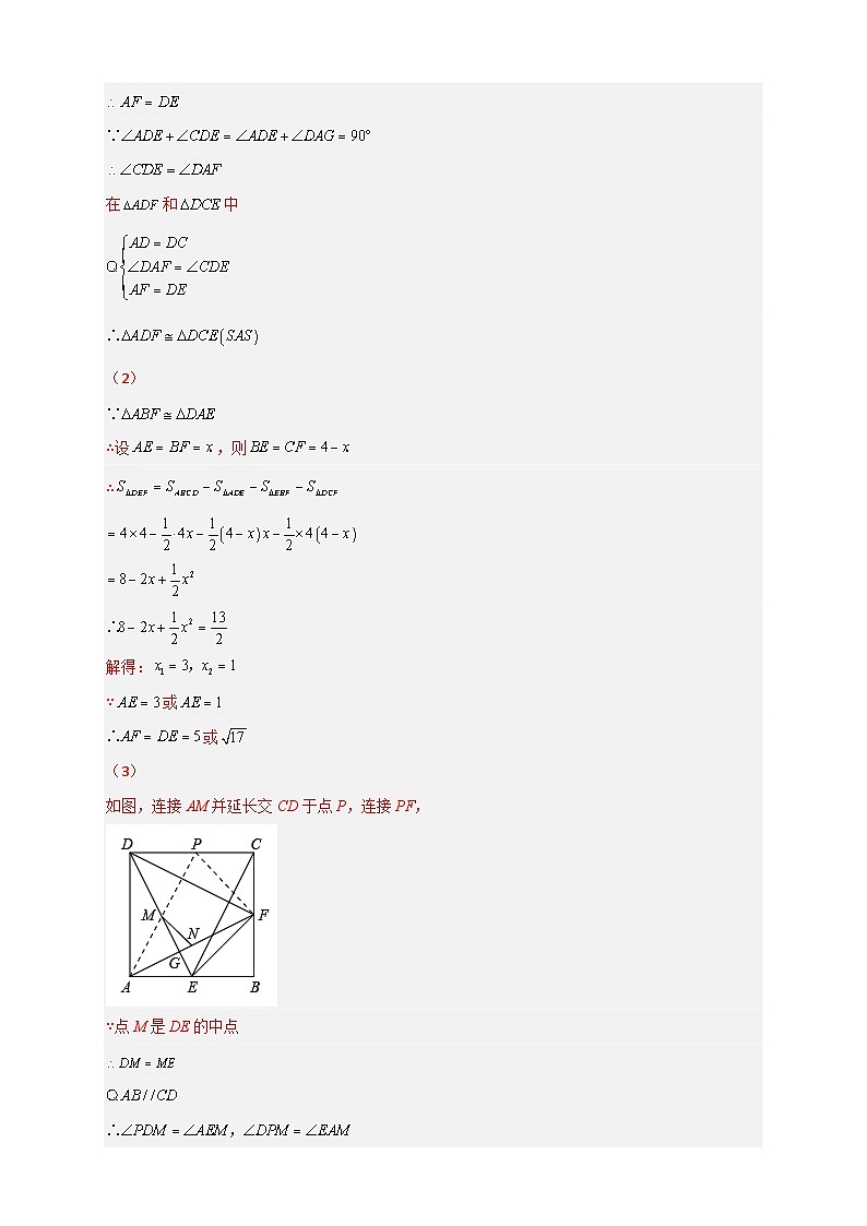 （人教版）数学八年级下册期末培优训练（二）和正方形有关的压轴大题（解析版）第2页