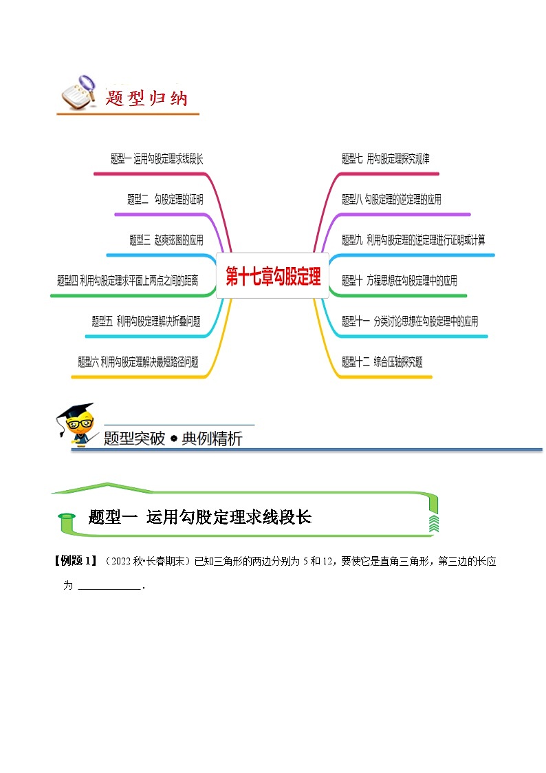 （人教版）数学八年级下册《第十七章 勾股定理》知识串讲+热考题型（原卷版）   第3页
