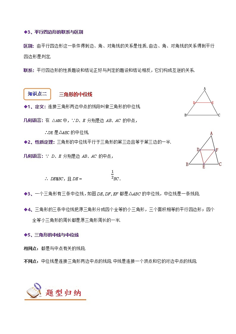 （人教版）数学八年级下册精讲精练18.2 平行四边形的判定（解析版） 第2页