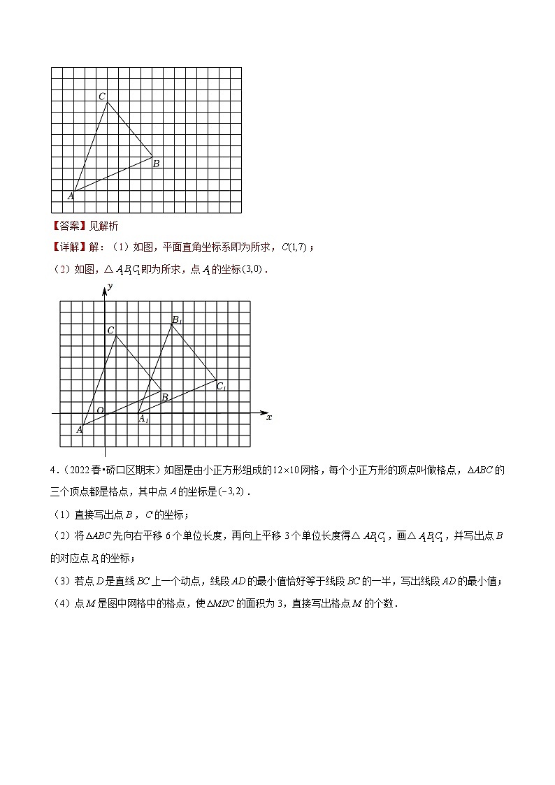 （人教版）数学七年级下册期末复习专题13 解答基础题型：坐标与图形性质（解析版）第3页