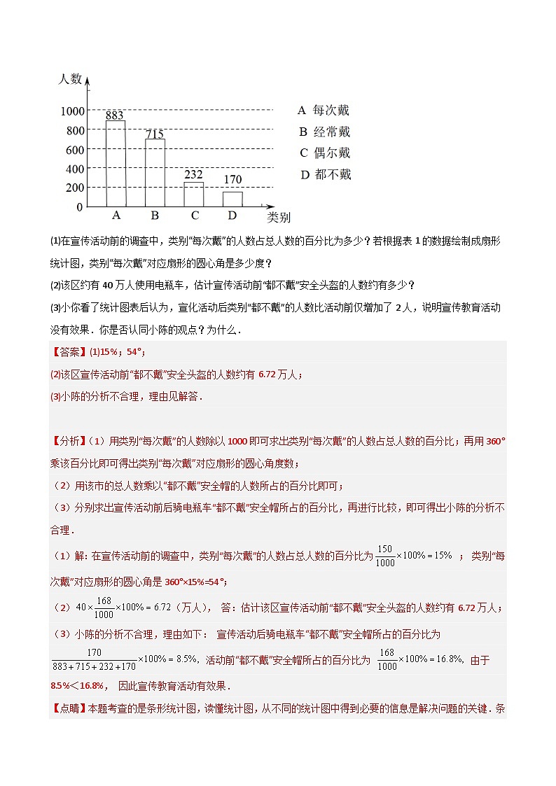 （人教版）数学七年级下册期末考点练习专题30 图表结合最新期末解答题（解析版）第3页