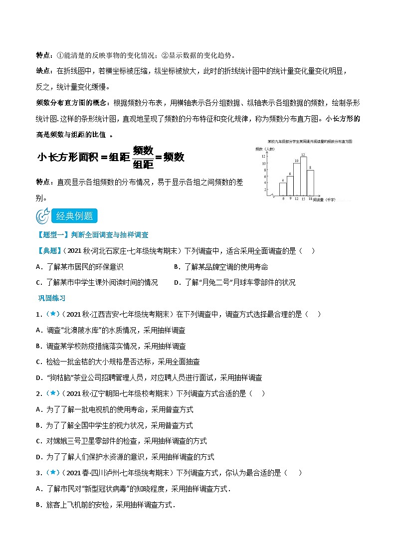 （人教版）数学七年级下册同步精品讲义10.1-10.2 统计调查 直方图（原卷版）第2页