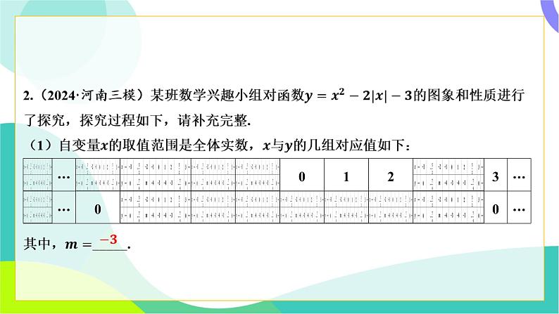 人教版数学中考第三轮复习 中考命题新考向 07-考向七 函数图象性质探究题 PPT课件第6页