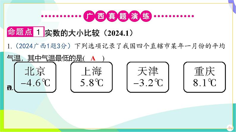 人教版数学中考第一轮复习 01-第一章 数与式 02-第二节 实数的大小比较及运算 PPT课件第3页