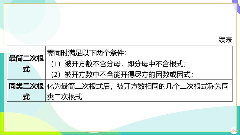 人教版数学中考第一轮复习 01-第一章 数与式 06-第五节 二次根式 PPT课件第7页