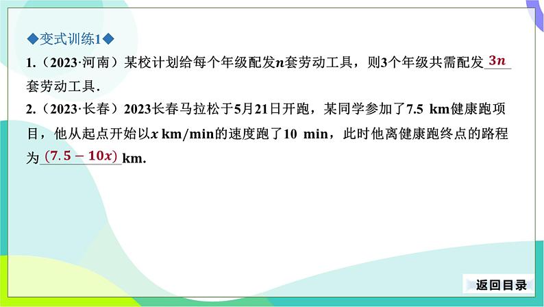 人教版数学中考第一轮复习 03-第二单元 整式与分式-2.1 代数式 PPT课件第7页