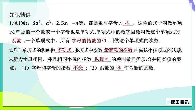 人教版数学中考第一轮复习 04-第二单元 整式与分式-2.2 整式的运算 PPT课件第4页