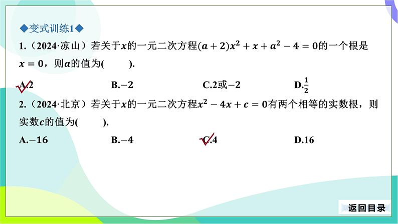 人教版数学中考第一轮复习 09-第三单元 方程与方程组-3.3 一元二次方程 PPT课件第7页