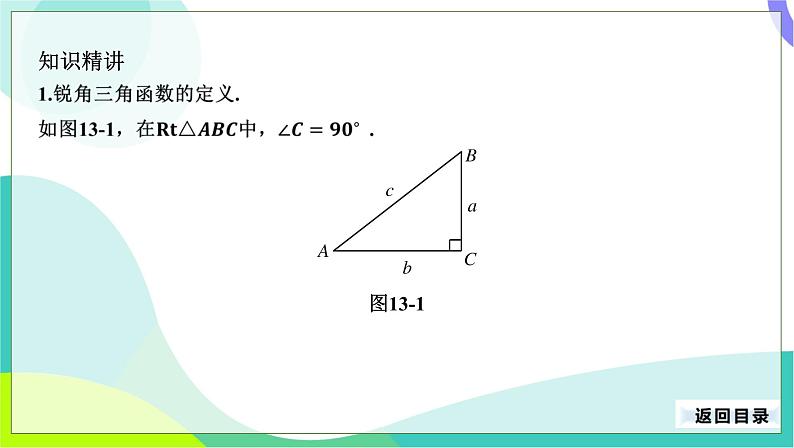 人教版数学中考第一轮复习 30-第十三单元 锐角三角函数与解直角三角形 PPT课件第4页