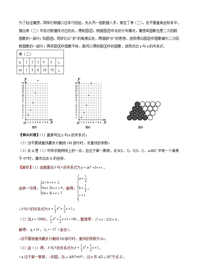 数学中考函数建模应用探究规律类问题 参考地区：辽宁省（解析版）第3页