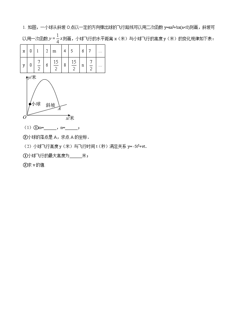 数学中考二次函数综合压轴题 参考地区：青海省（原卷版）第1页