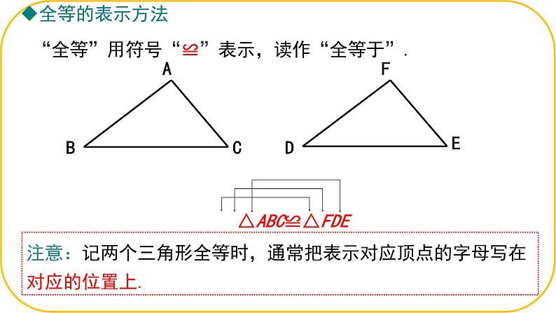 北师大版七年级下册数学第四章三角形4.2全等三角形课件第7页