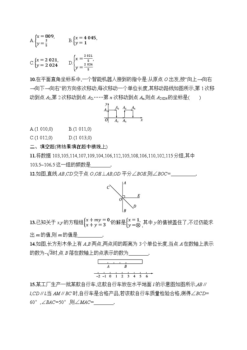 期末综合测试二 （试卷）2024—2025学年人教版（2024）数学七年级下册第3页