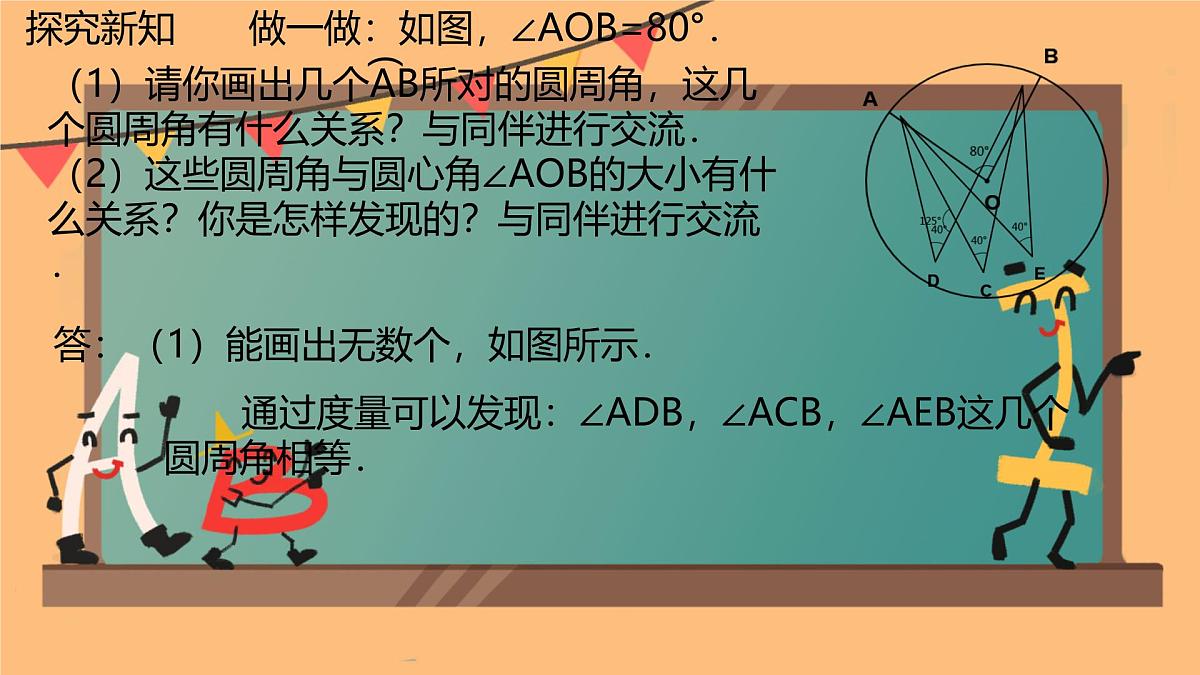3.4圆周角和圆心角的关系 课件北师大版九年级数学下册第7页