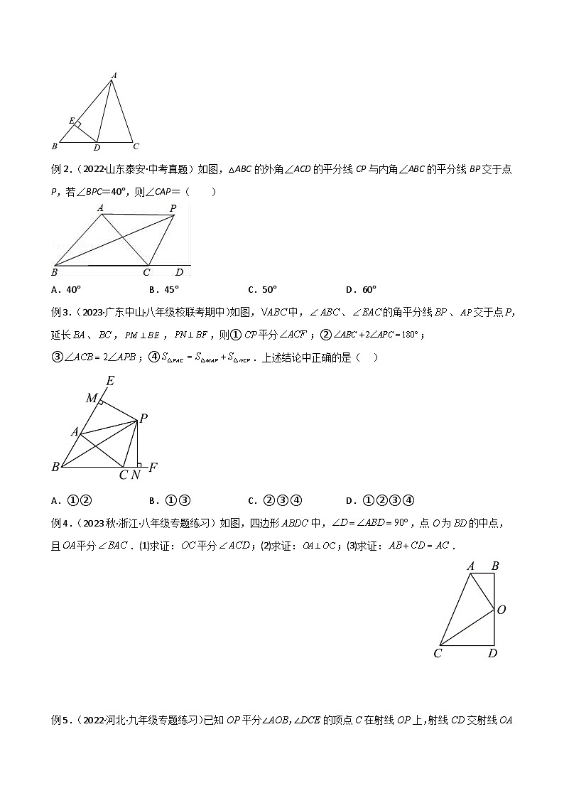 2024年中考数学几何模型归纳训练(通用版)专题12全等模型-角平分线模型(原卷版+解析)第2页