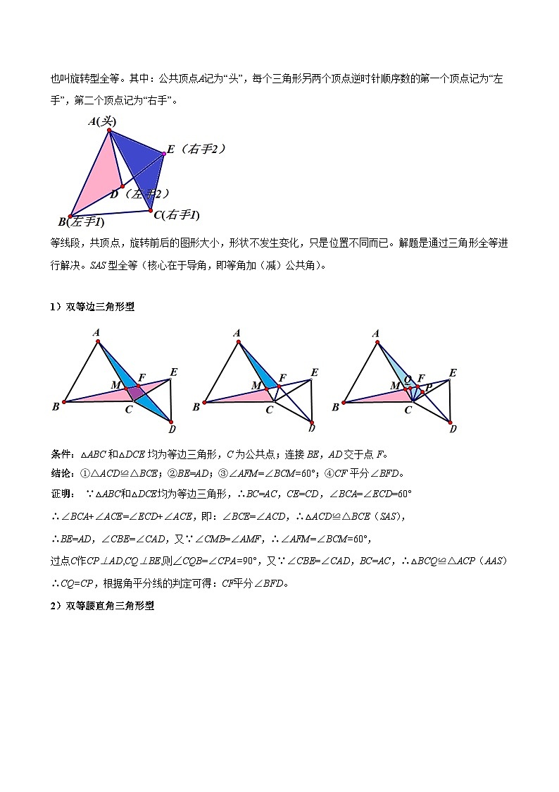 2025年中考数学几何模型归纳训练(全国通用)专题20全等与相似模型之手拉手模型解读与提分精练(原卷版+解析)第2页