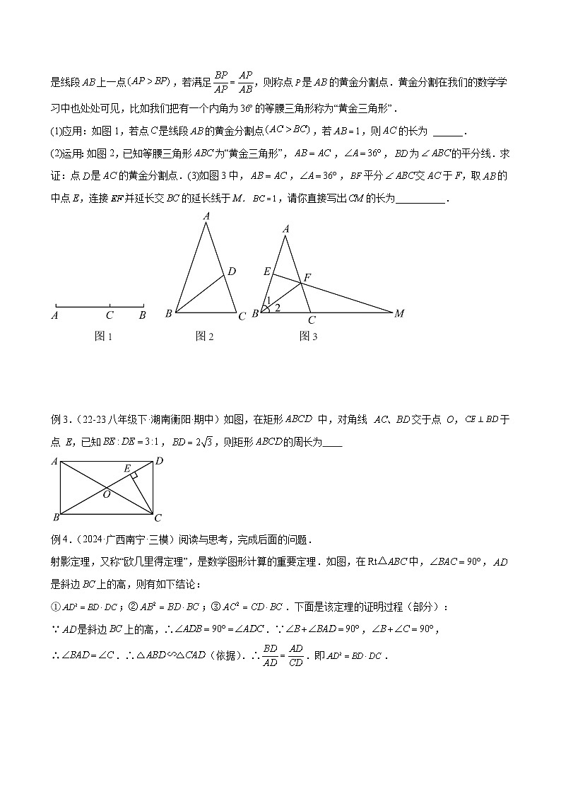 2025年中考数学几何模型归纳训练(全国通用)专题25相似模型之母子型(共边共角)模型解读与提分精练(原卷版+解析)第3页