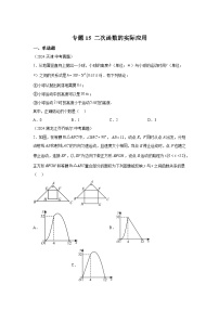 备战2025年中考数学真题分类汇编（全国通用）专题15二次函数的实际应用（21题）（附参考解析）