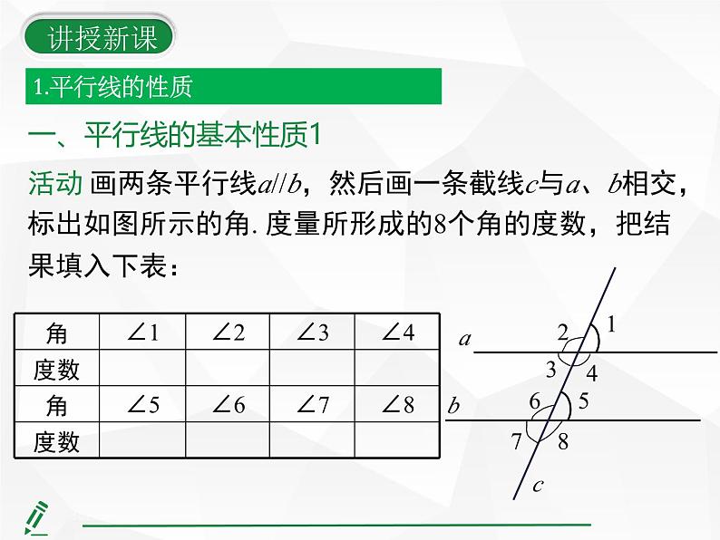 2024-2025人教版初中七下数学湖北专版7.2.3第1课时-平行线的性质【课件】第8页