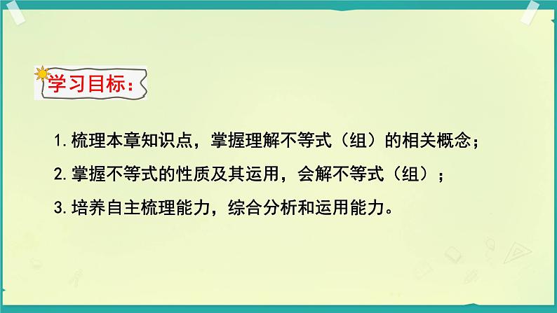 第十一章不等式不等式组小结与复习课件人教版七年级数学下册第2页