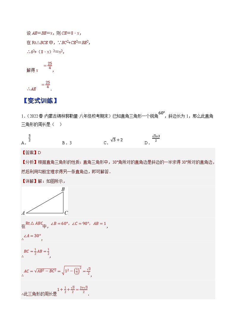 （人教版）数学八年级下册期中复习练习专题1.2勾股定理精讲精练（12大易错题型）（解析版）第3页