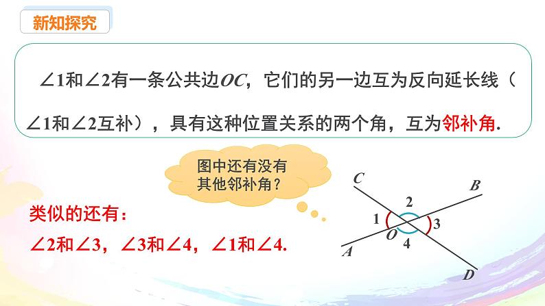 新人教版七下数学 课件：7-1 课时1 两条直线相交第7页