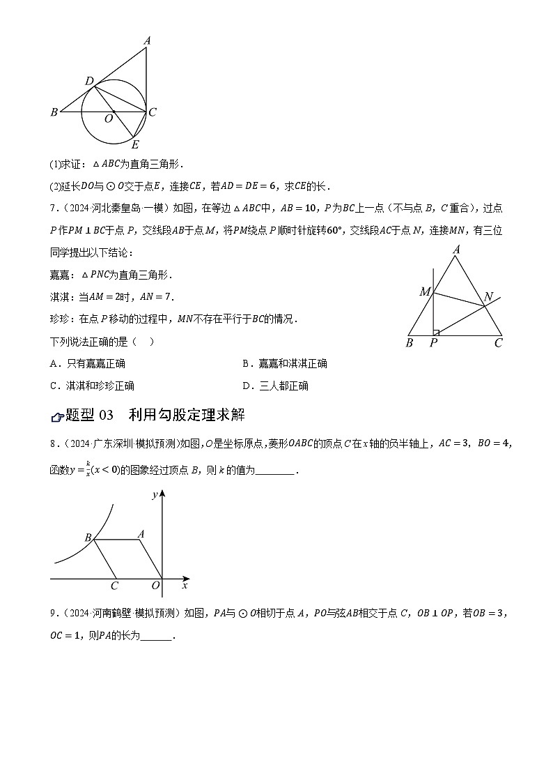 第19讲 直角三角形(练习)(原卷版)第3页