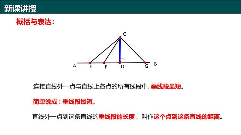 8.1相交线（第3课时 垂线段）（同步课件）-2024-2025学年七年级数学下册（青岛版2024）第4页